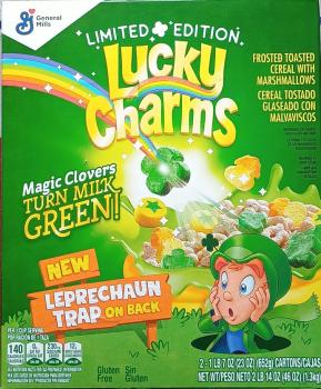 General Mills LUCKY CHARMS 'Limited Edition' St. Patrick’s Day Cornflakes Marshmallows 652 gr